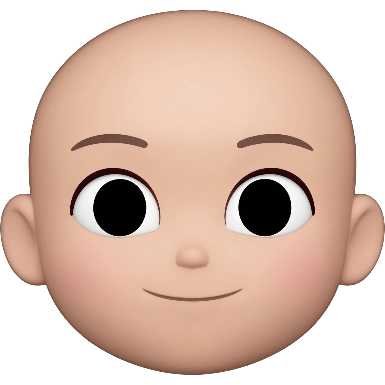 A typical emoji type girl who is bald emoji