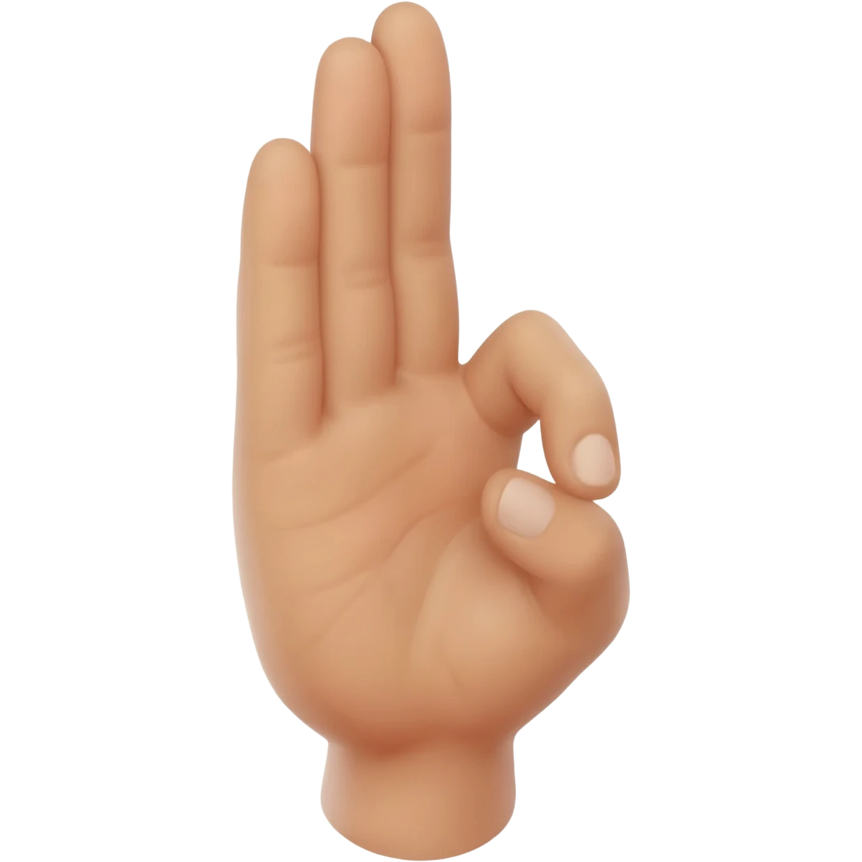 front facing hand sign that resembles chinese martial art's crane style emoji