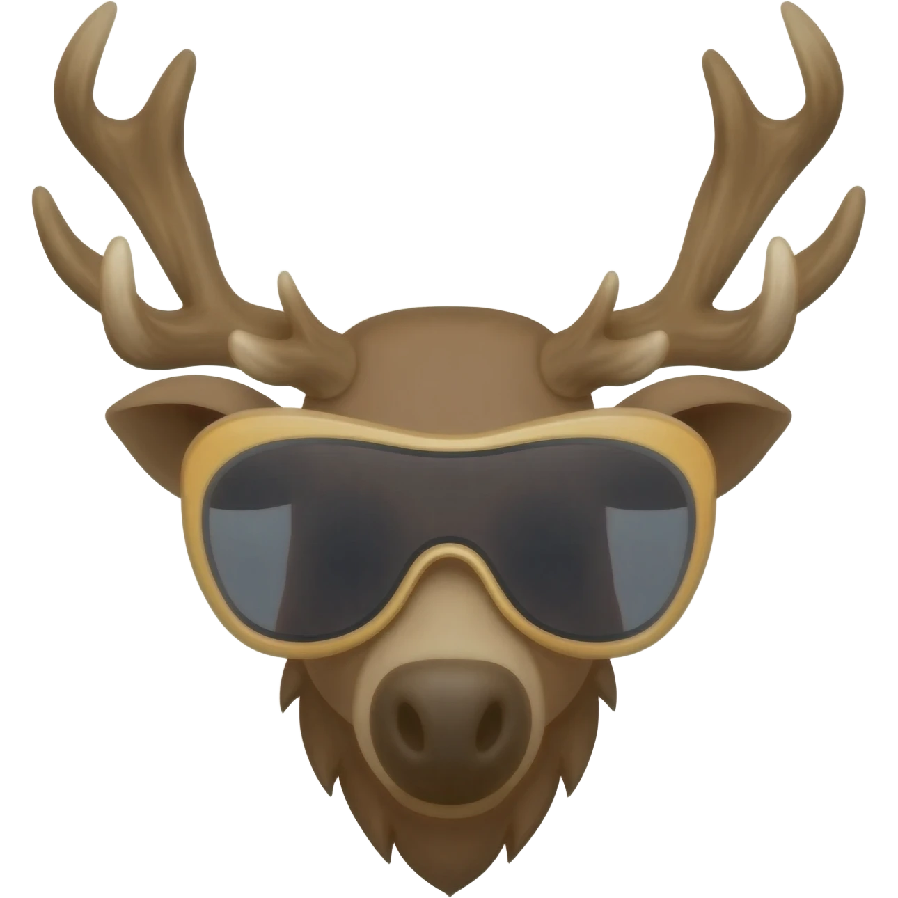 Cooler Elchkopf mit großen schaufeln Sonnenbrille emoji