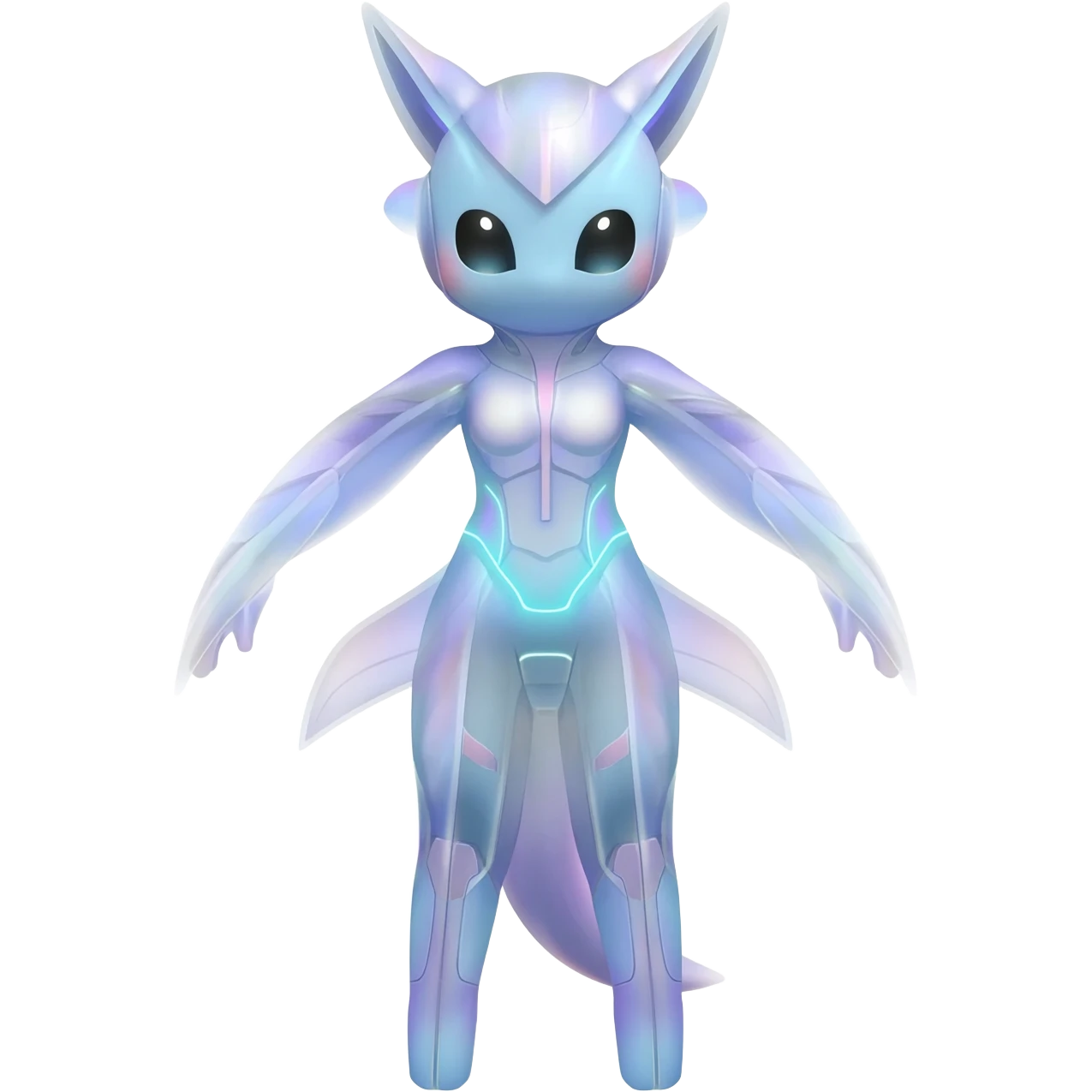 Futuristic Ethereal Modern Fakémon-creature-hybrid Full Body emoji