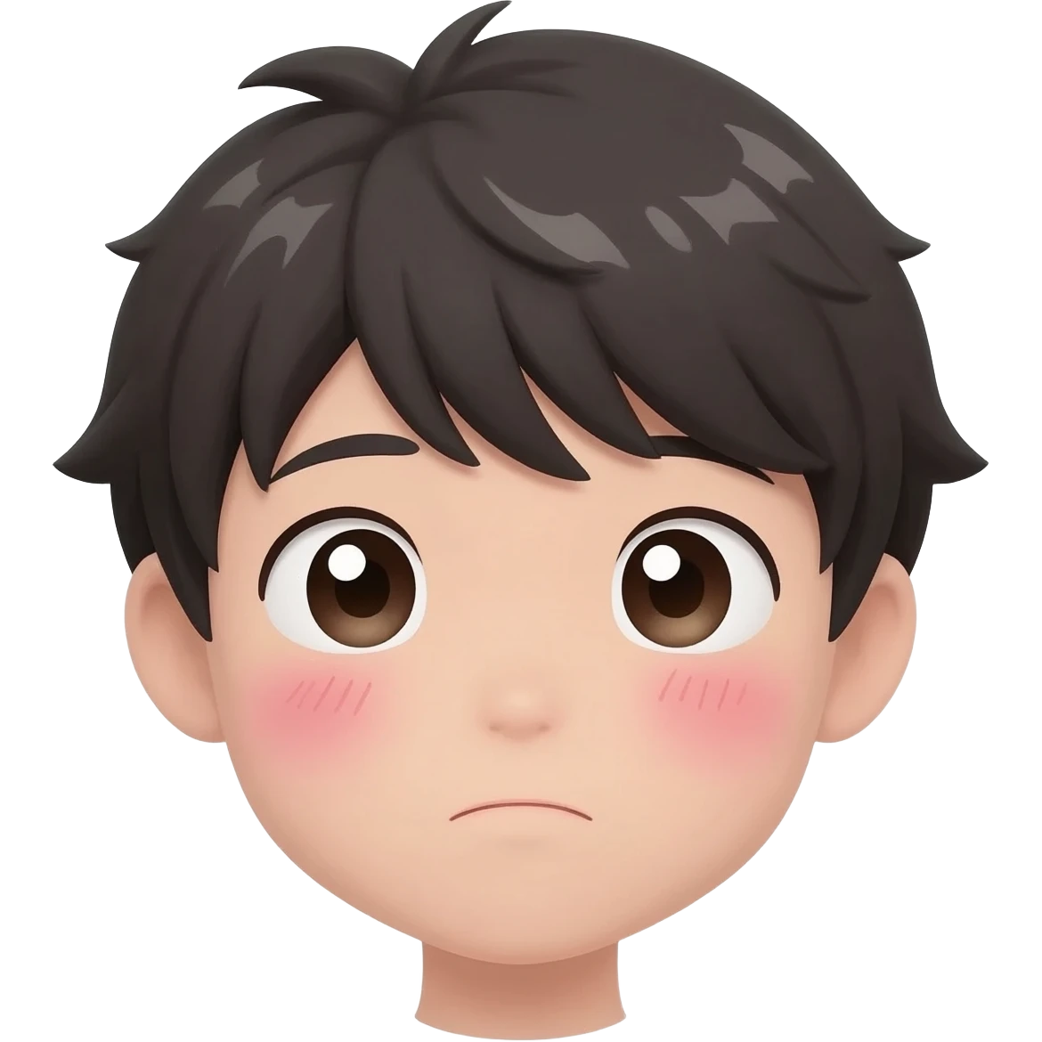 Anime boy blushing emoji