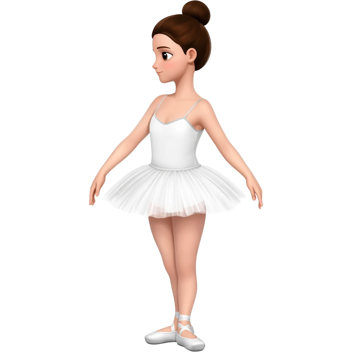 ballerina with hair in a bun emoji