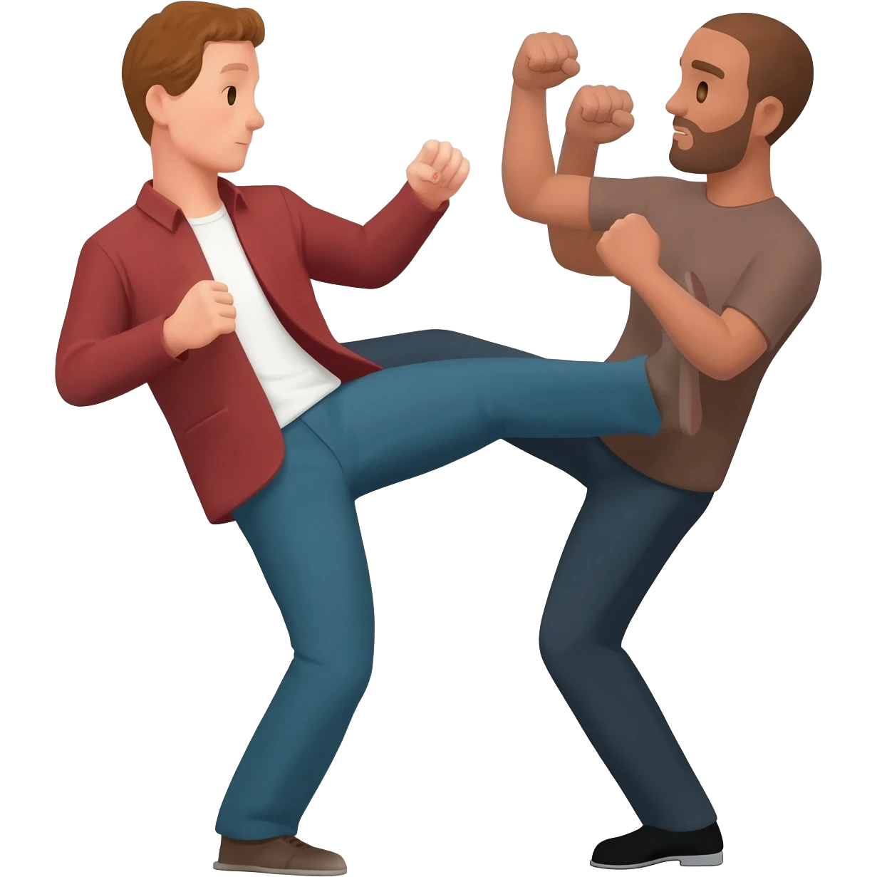 Kicking a man emoji