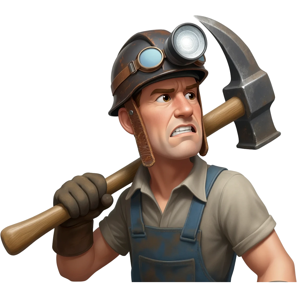 miner man with tool emoji