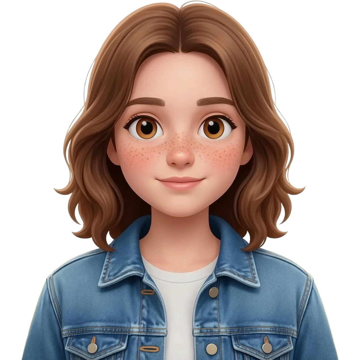 A realistic girl emoji