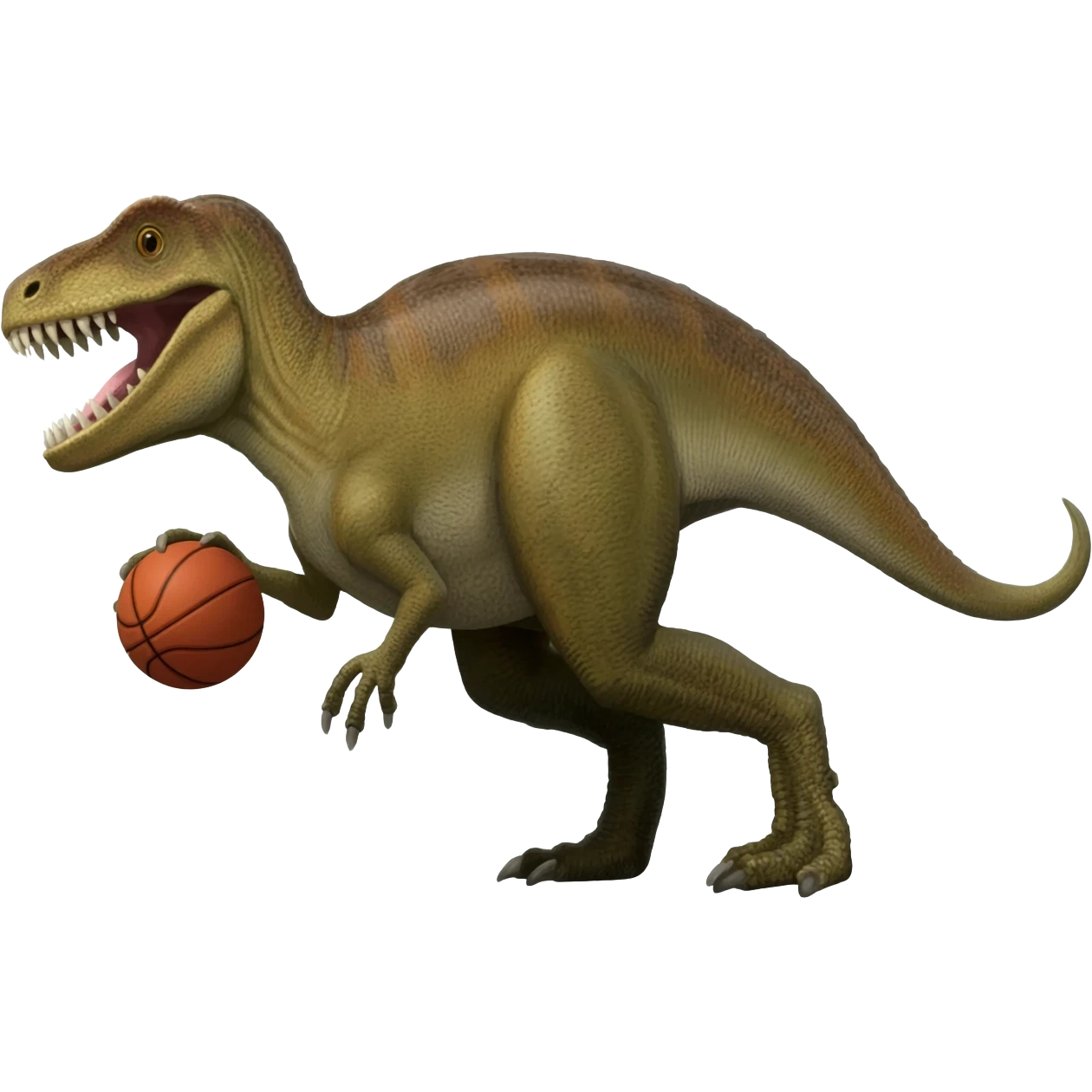 A spinosaurus playing basketball emoji