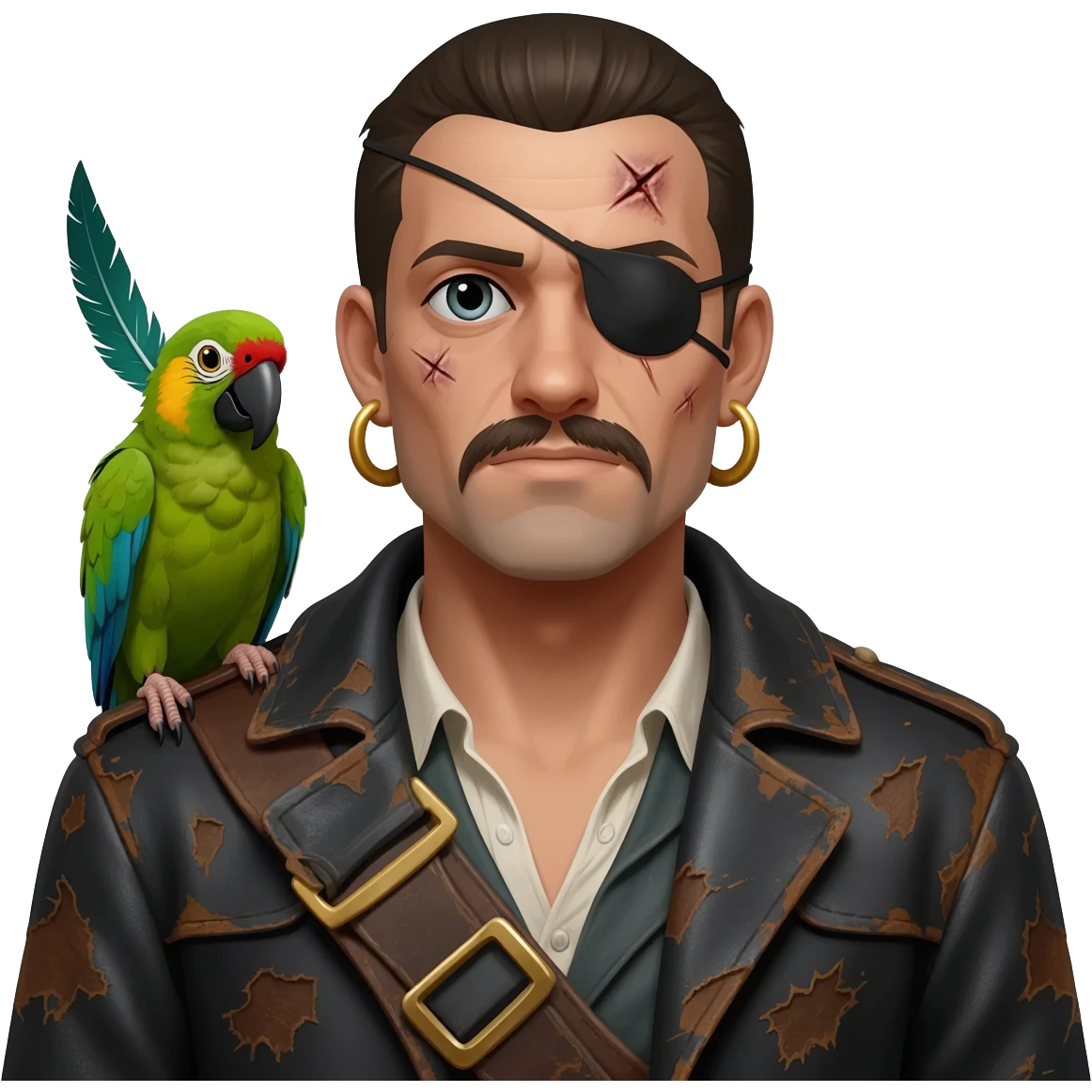 pirate and parrot emoji