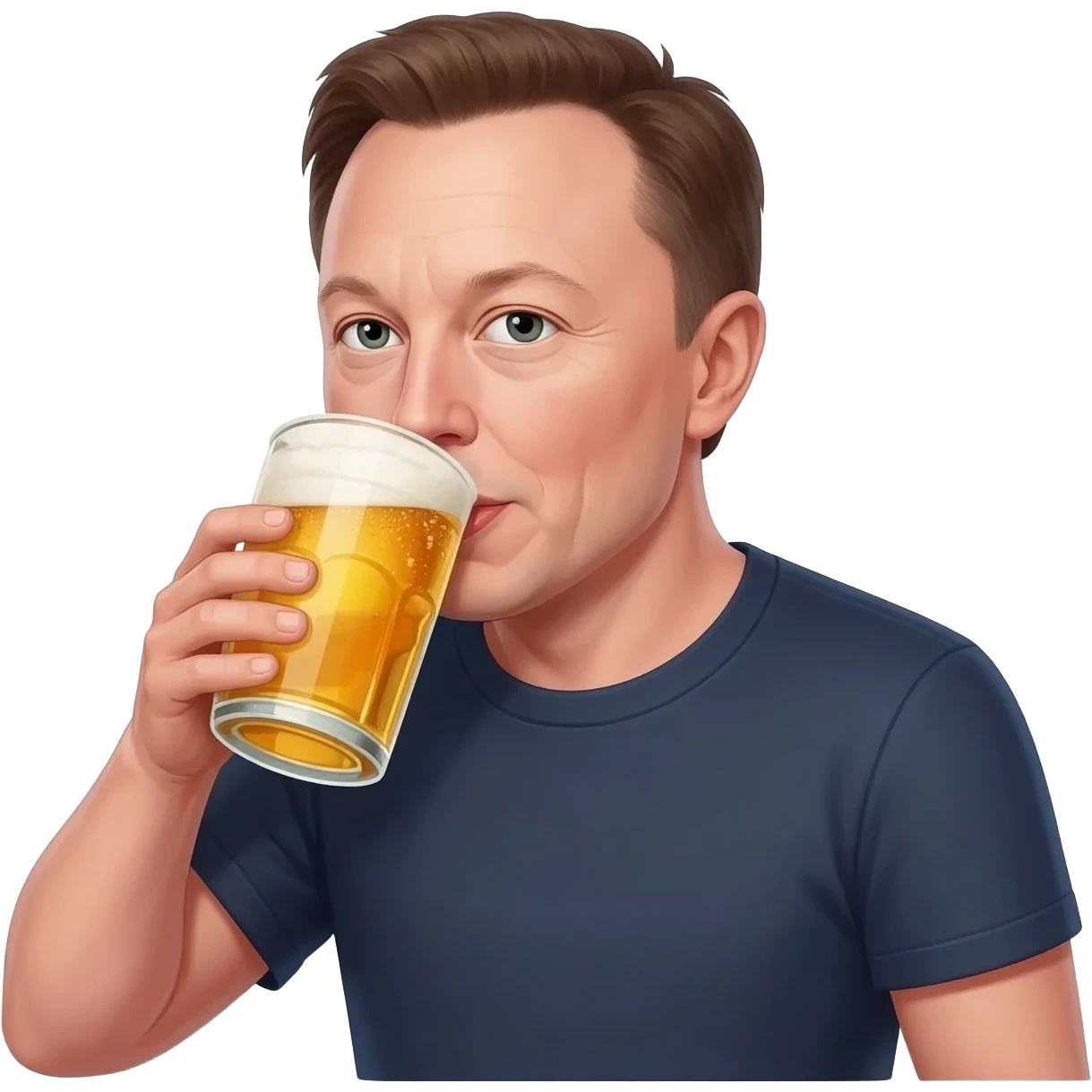 Elon Musk qui boit de la bière emoji