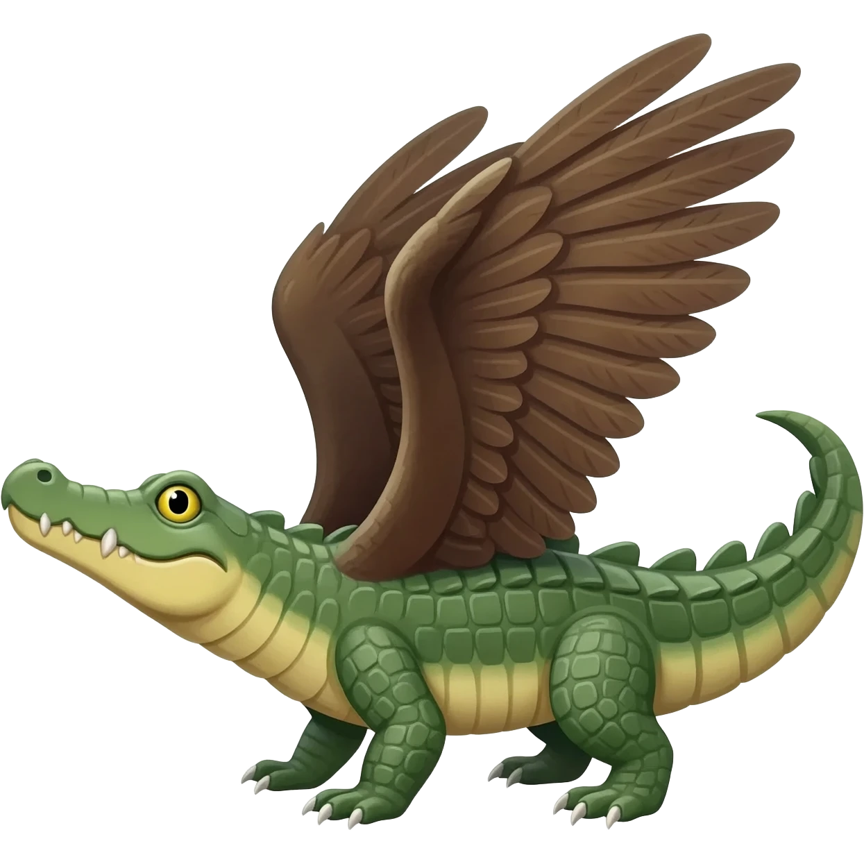 Crocodile-Eagle-hybrid, full body emoji