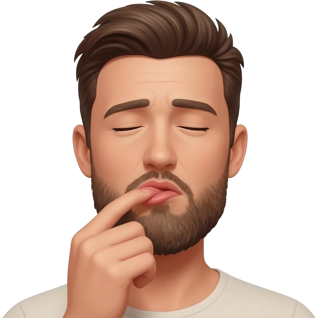 Man sucking a dick emoji