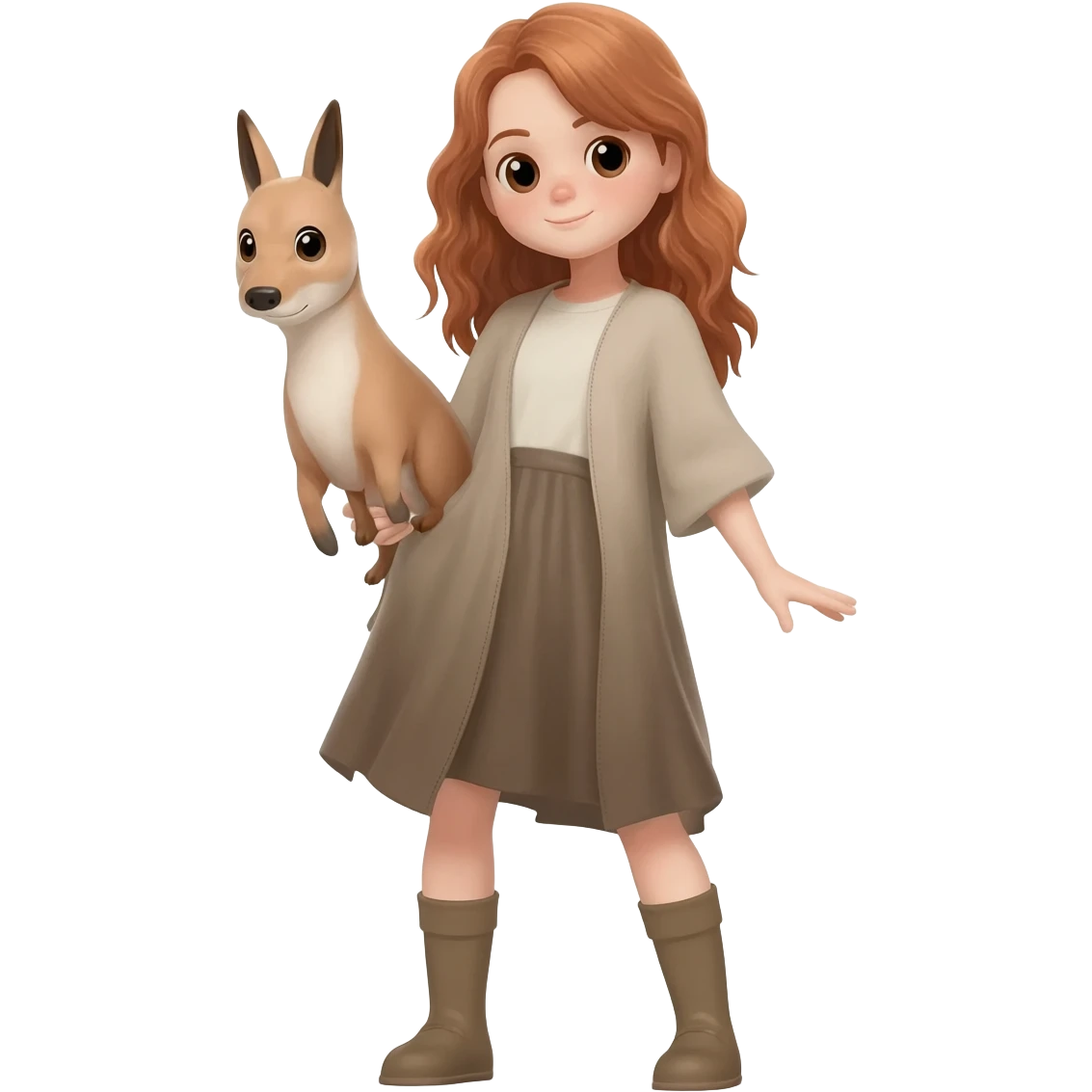 girl with an animal emoji