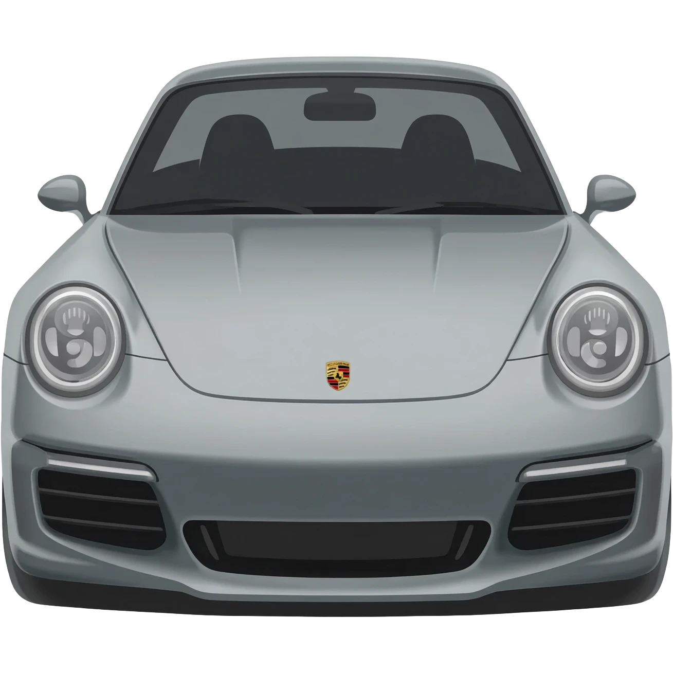 Porche in gray color emoji