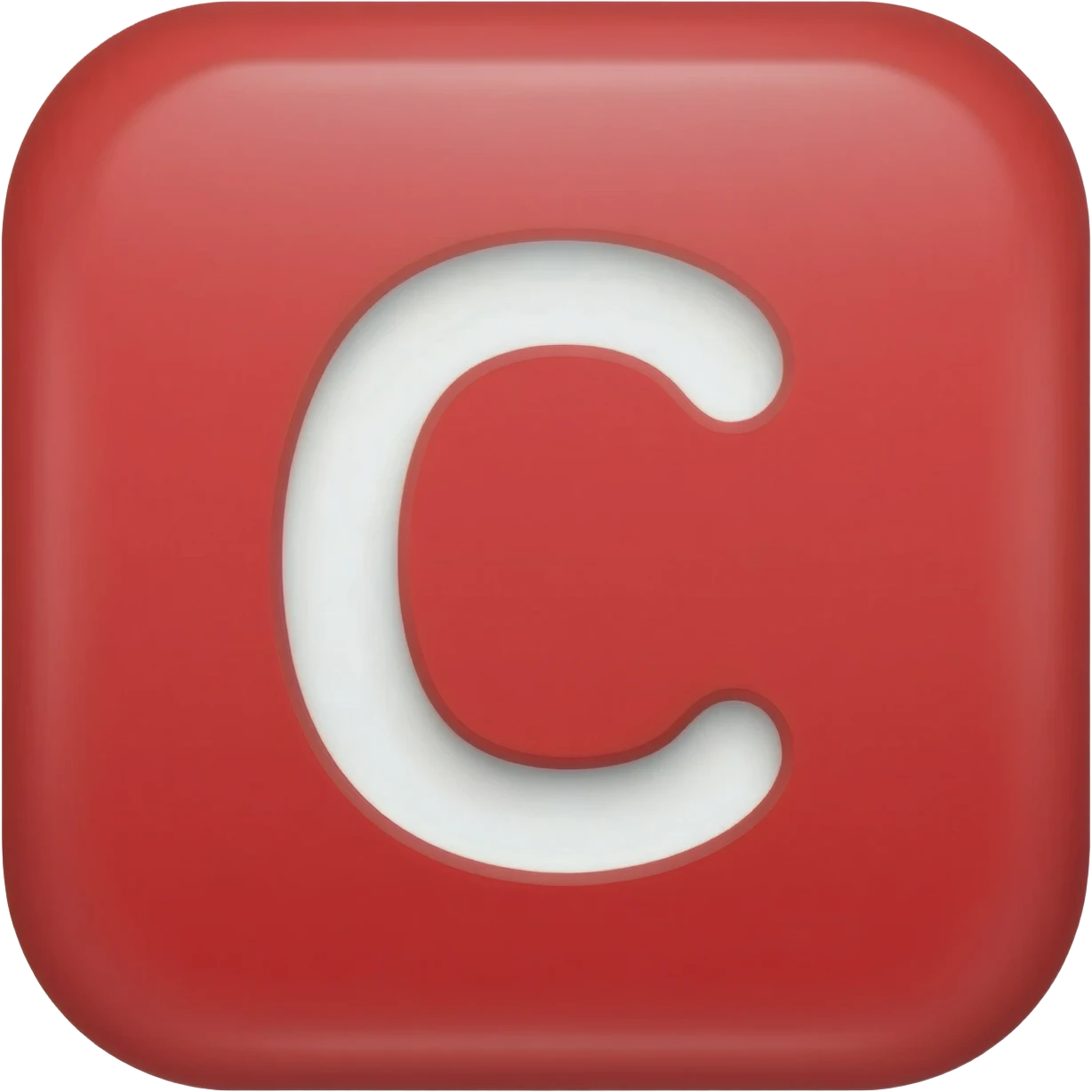 letter c on red square emoji
