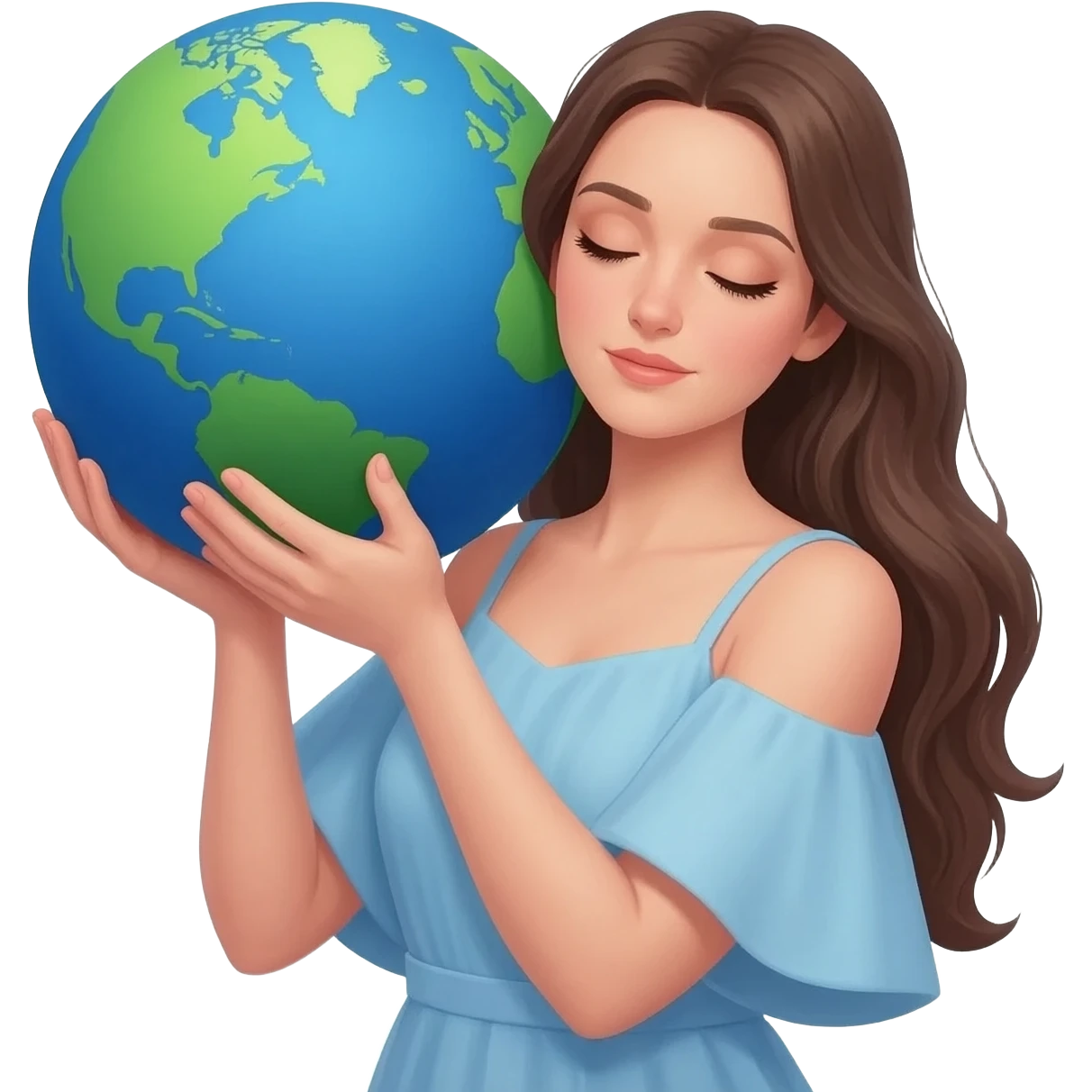 Woman carrying the world on his shoulders emoji