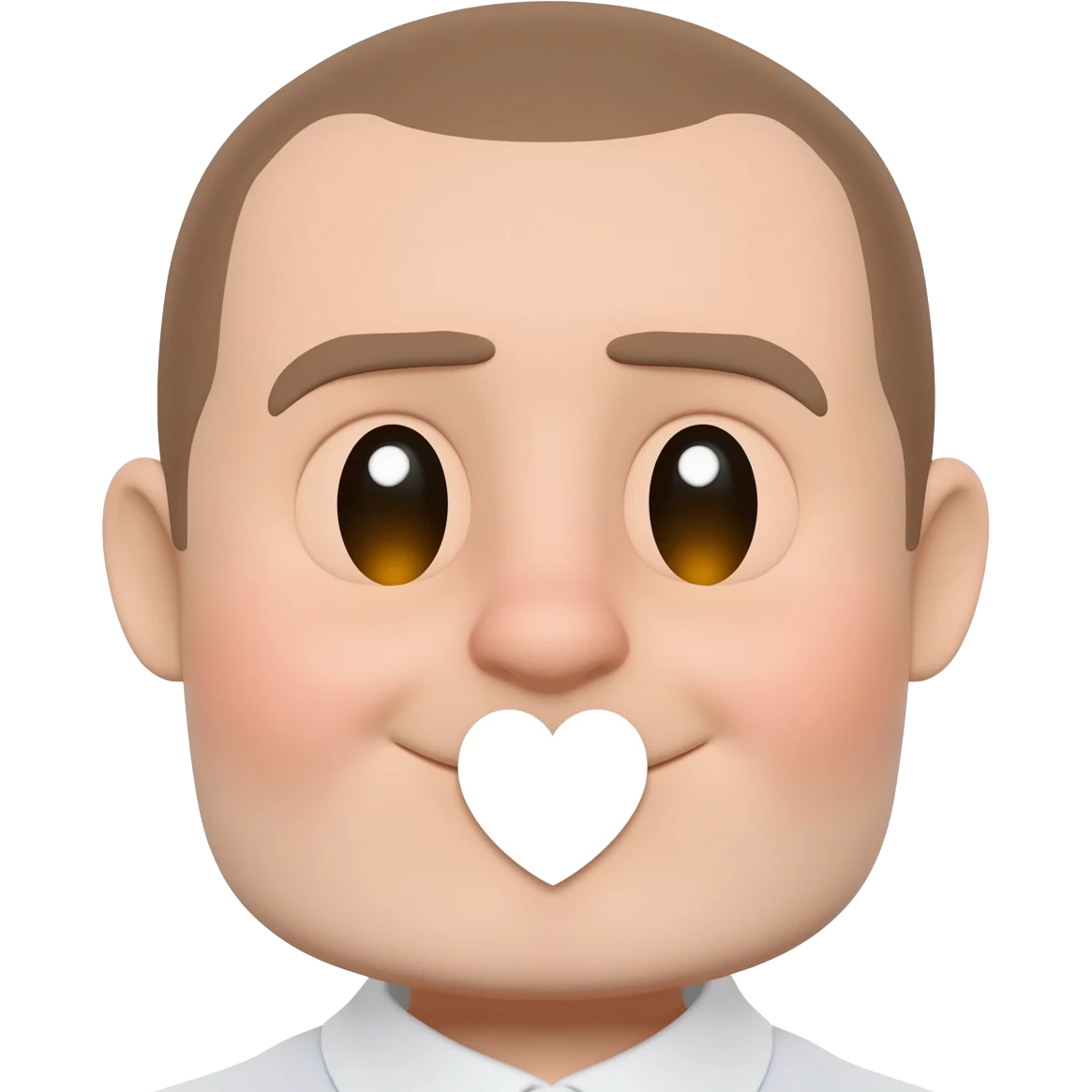 A white Delphine without a white heart in his mouth emoji