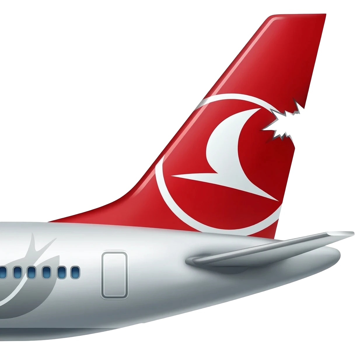 Arkası kopmuş bir turkish airlines emoji