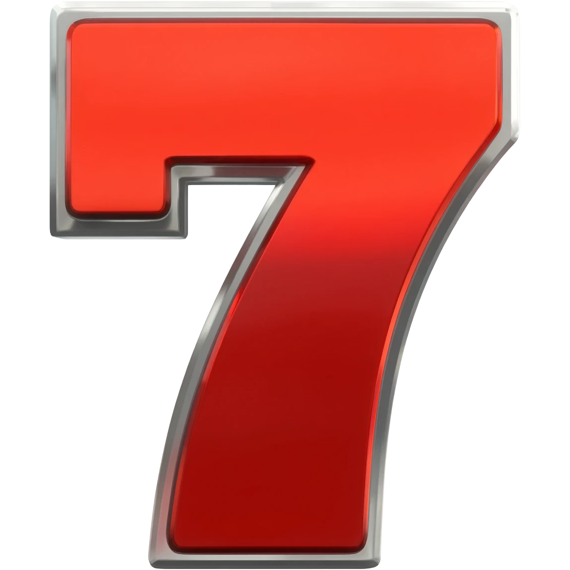 a red number seven for slot machines emoji