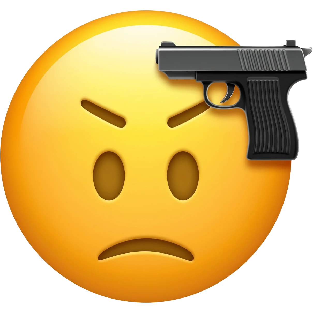 grumpy Coca-cola emoji with gun to the head emoji