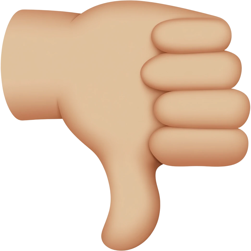 pulgar para abajo emoji