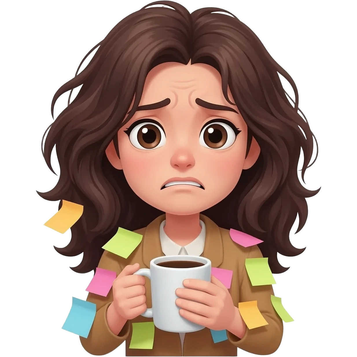 mujer estresada emoji