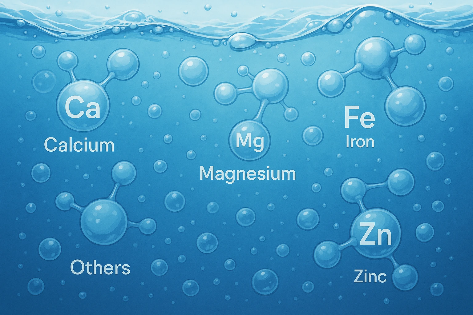 focus sull'acqua a tutto schermo e i micronutrienti contenuti in essa emoji