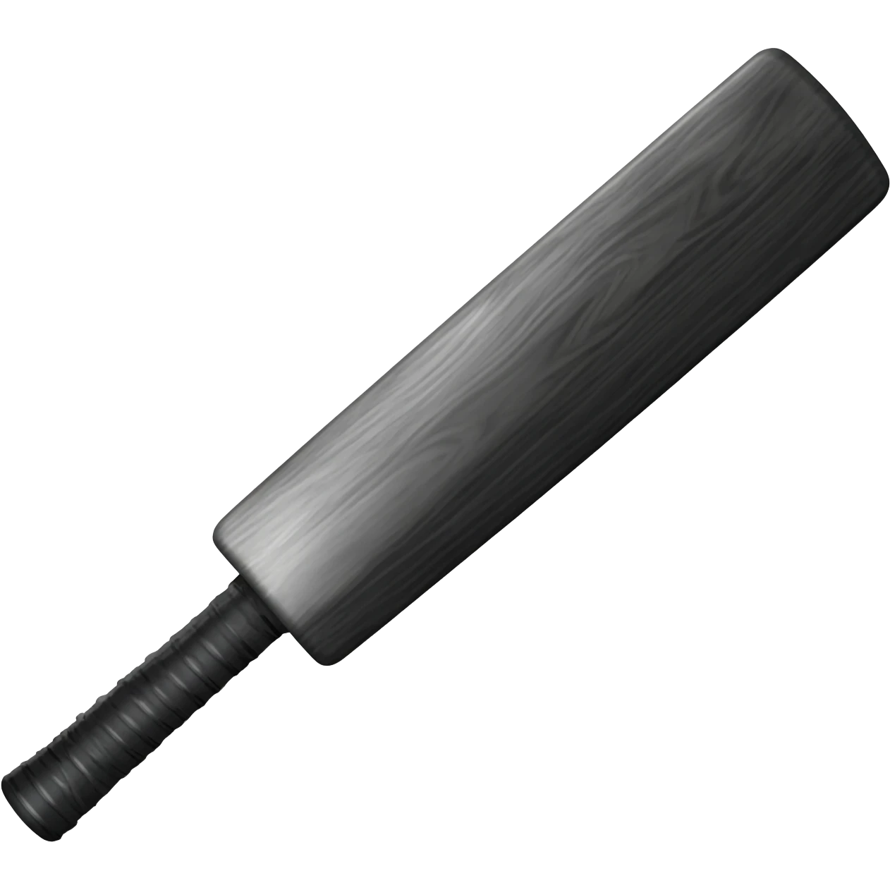 cricket bat black & white emoji