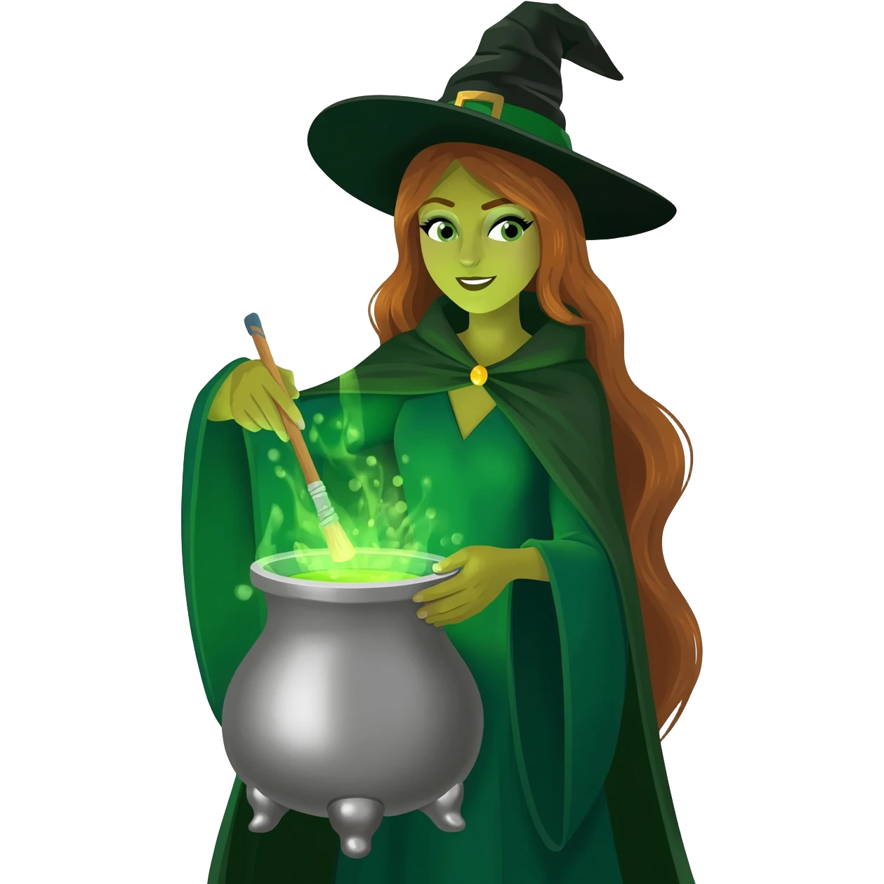 green witch cooking potion emoji