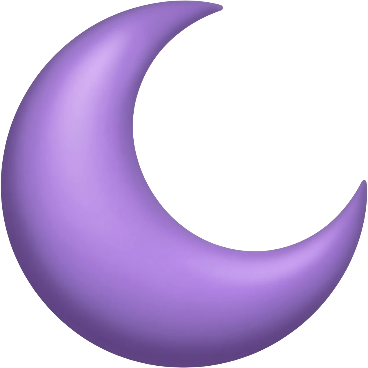 purple half moon emoji