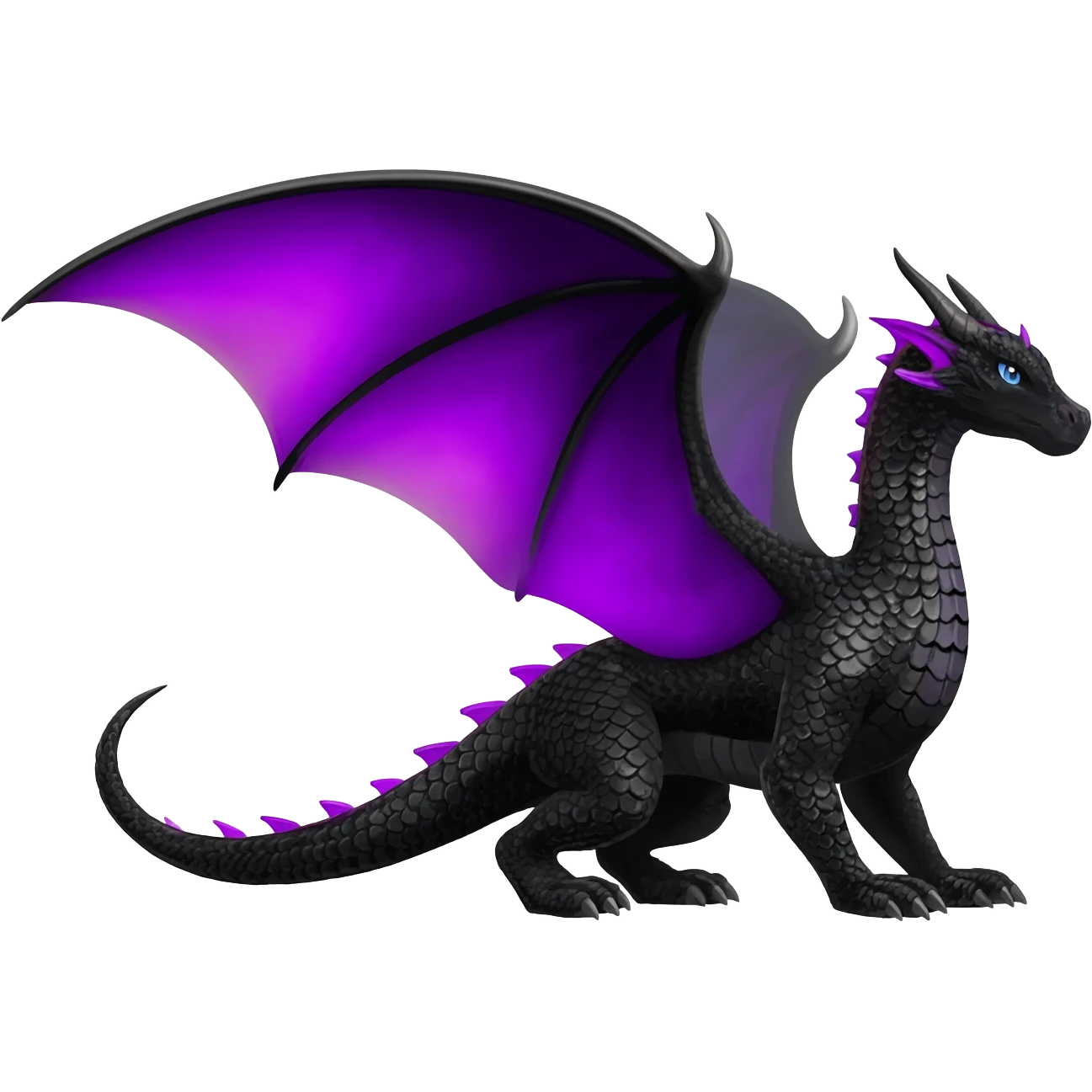 Black and purple dragon emoji