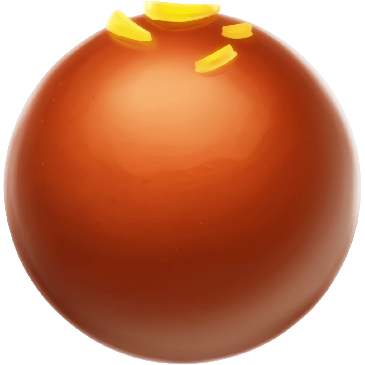 Gulabjamun brounish with center uduu name emoji