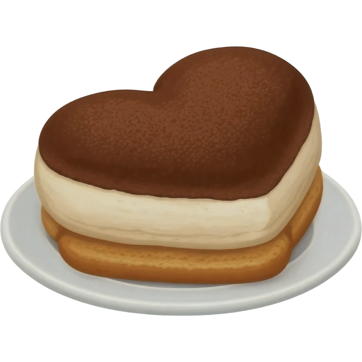 Tiramisù a forma di cuore emoji