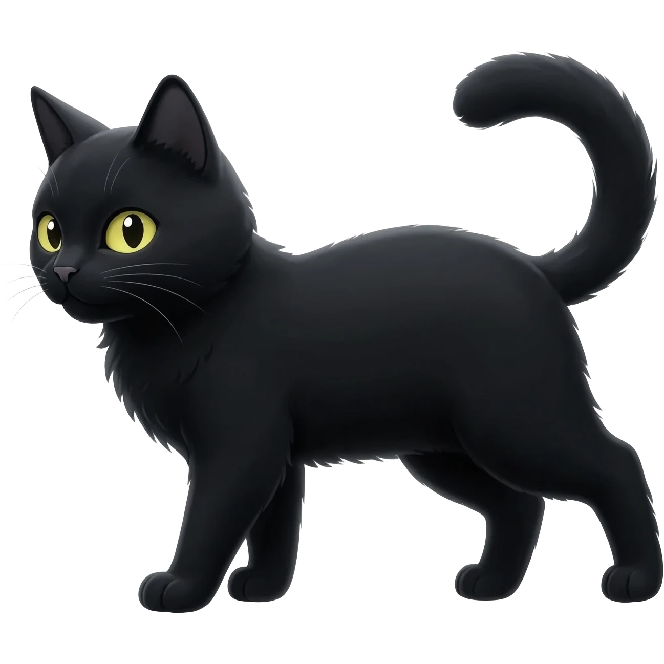 Mysterious black cat emoji