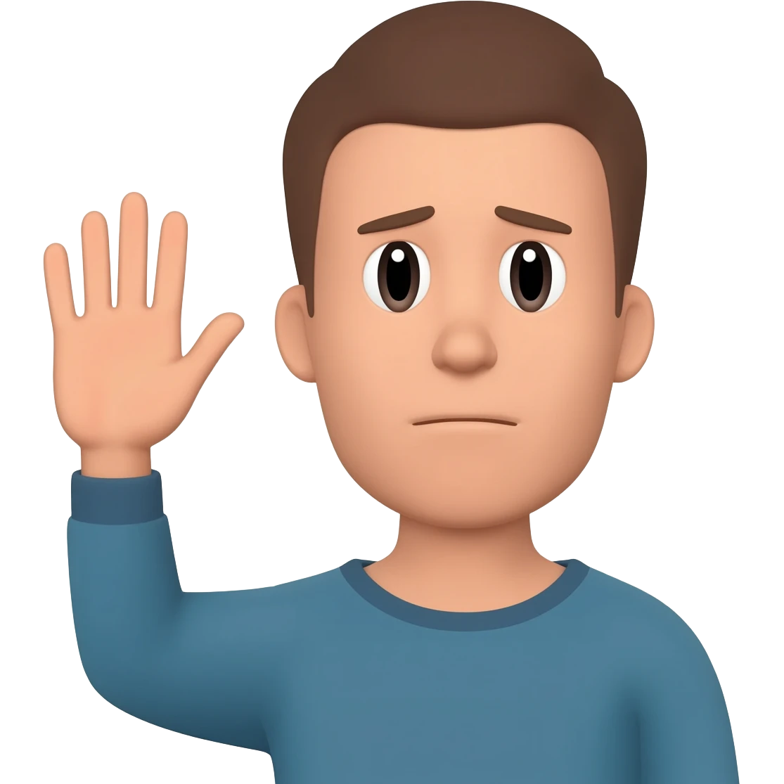 this image but sad and waving emoji