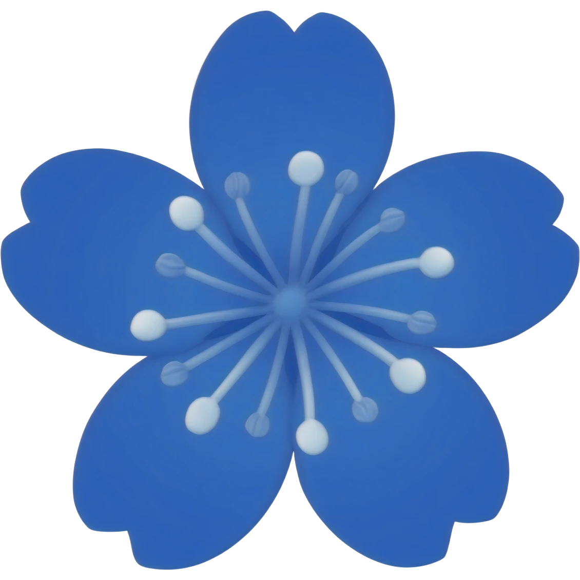 I said sakura (cherry blossom) in Navy rich royal blue shade. No leaves. emoji