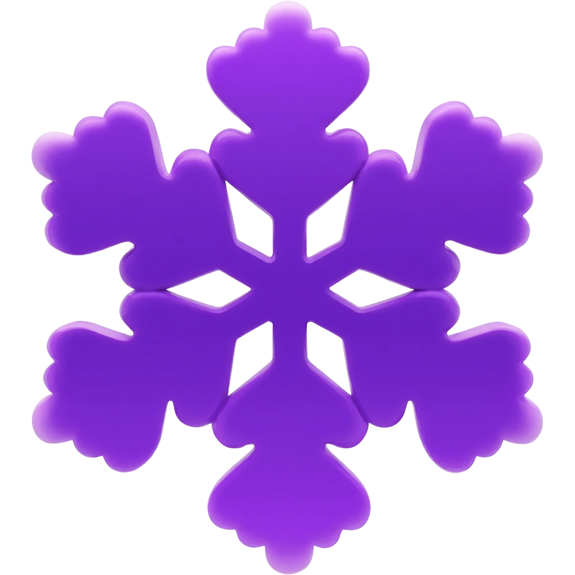 Purple snowflake emoji