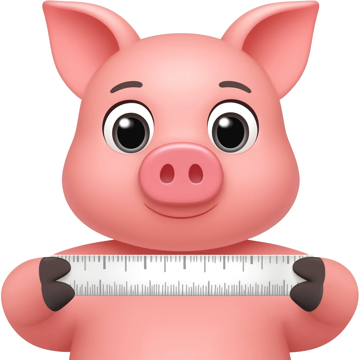 pig woman with diet Tape measure emoji