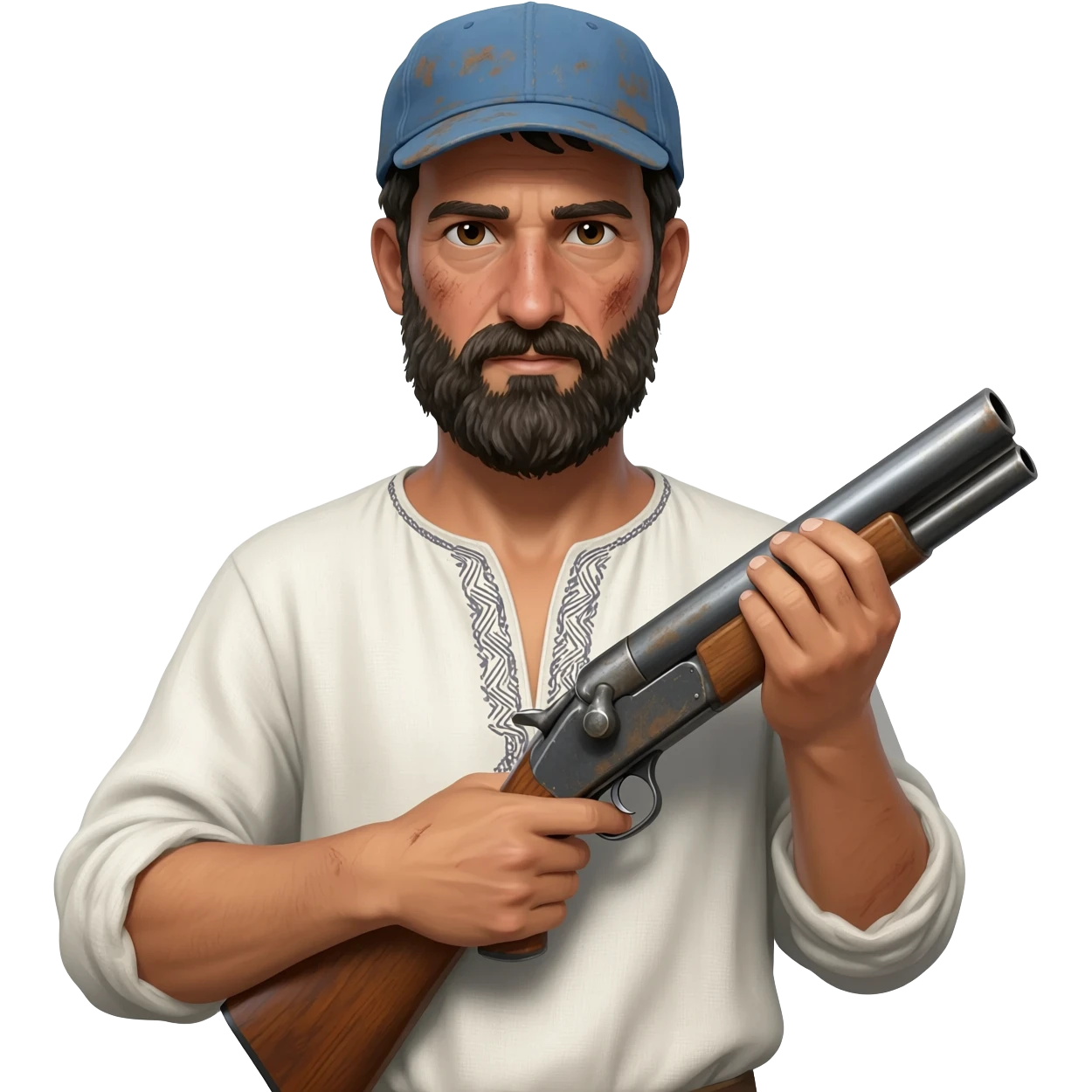 Greek fisherman with a shotgun emoji