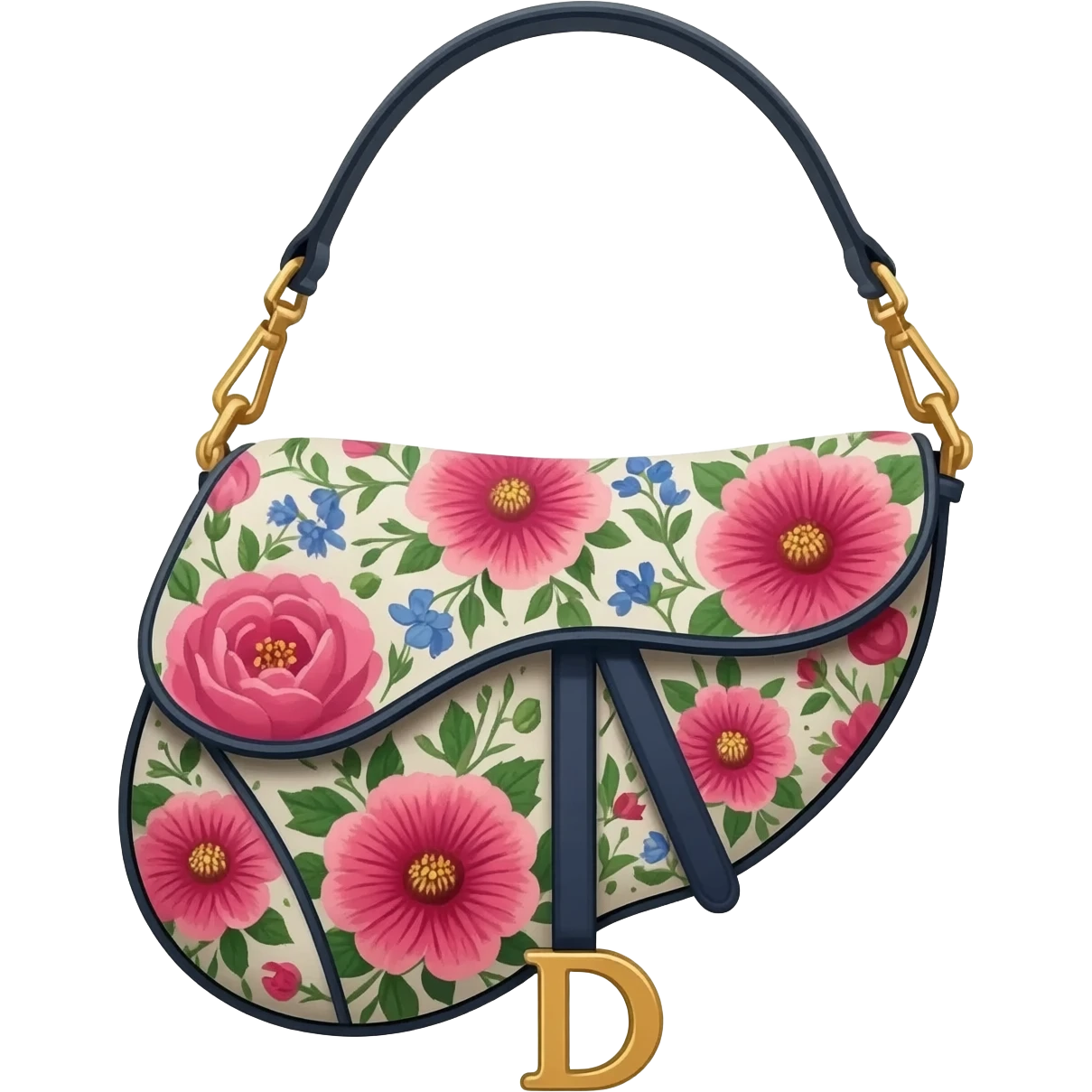floral dior saddle bag emoji