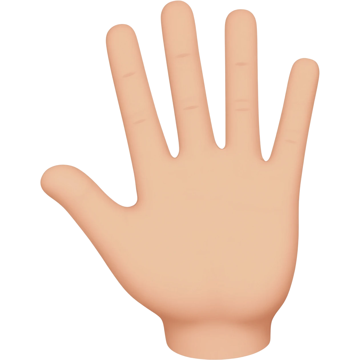 a hand with only the index finger, middle finger, and ring finger up emoji