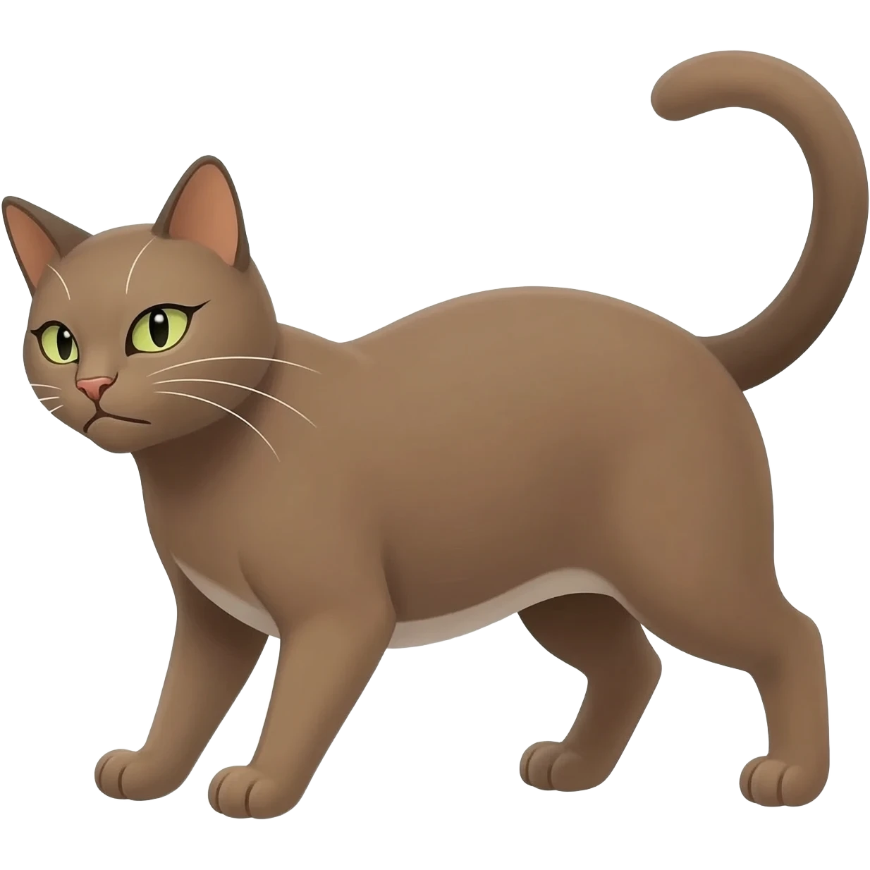 make this a fast fierce looking cat emoji