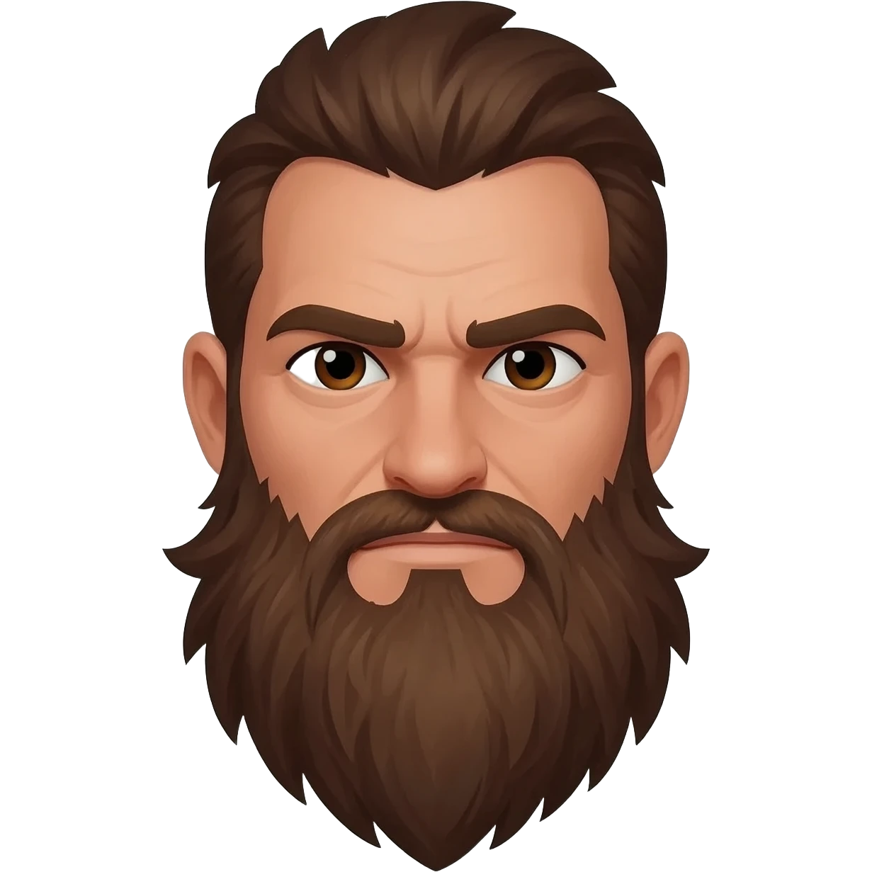 Beard man with long mullet emoji