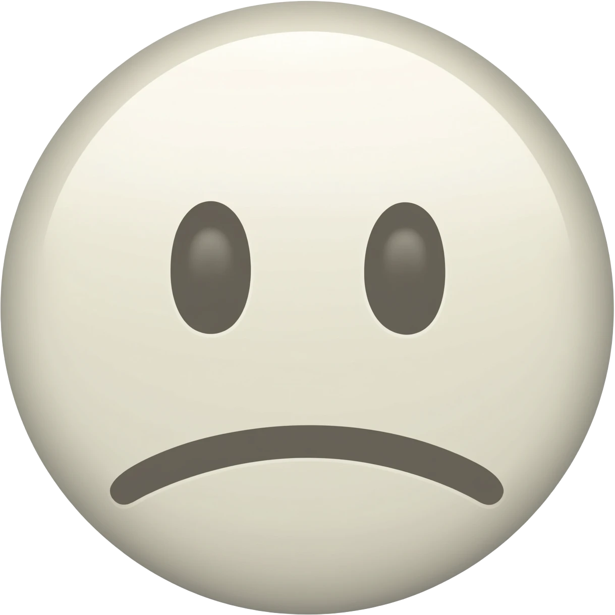 Circle white frowning black face emoji