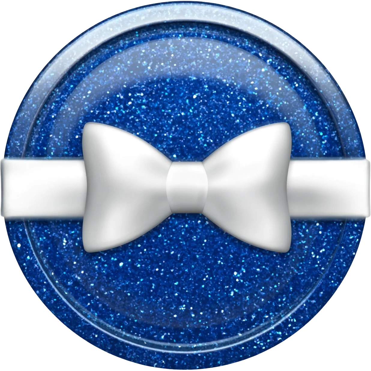 finances cobalt glittery sparkle with bow white emoji
