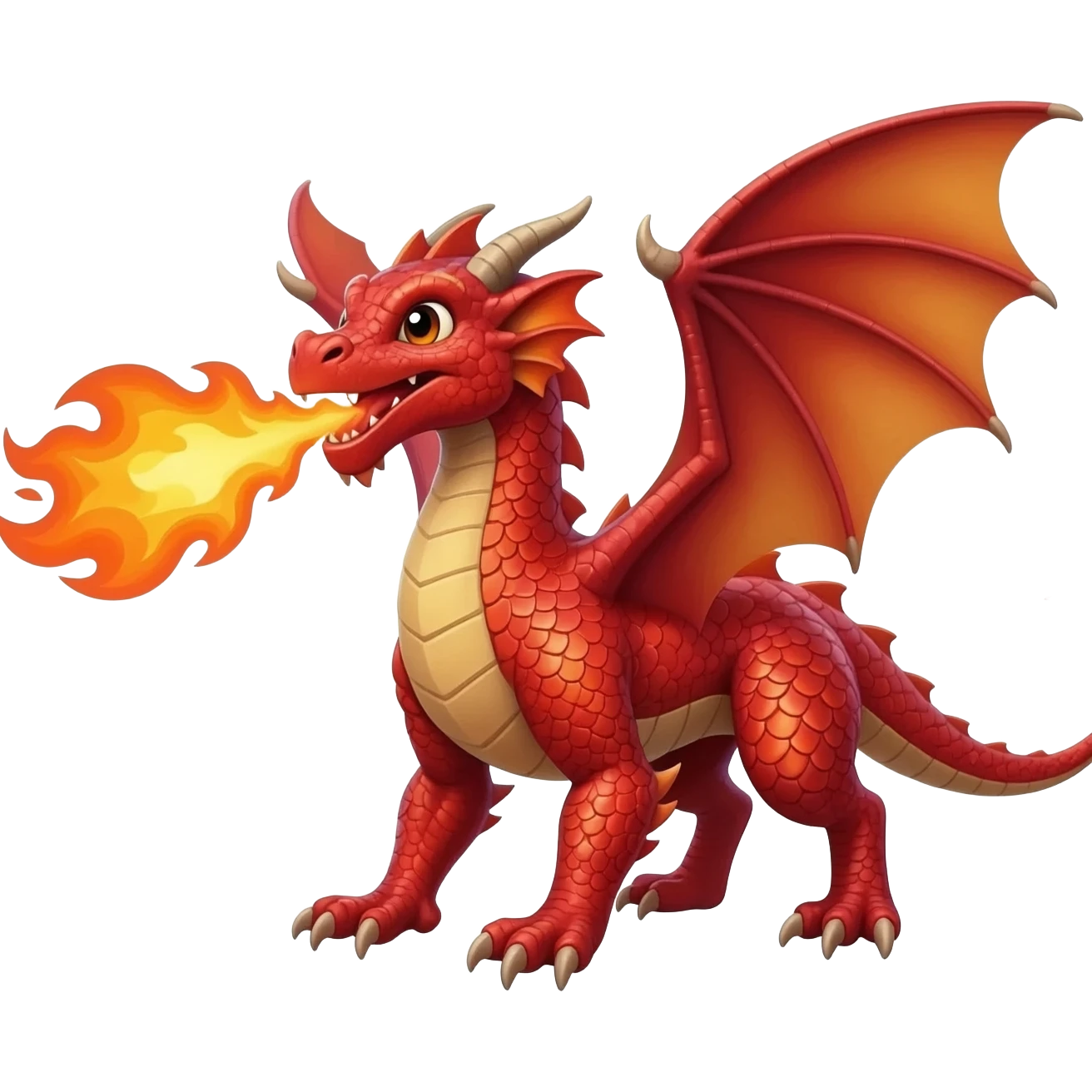 red rebreathing dragon emoji