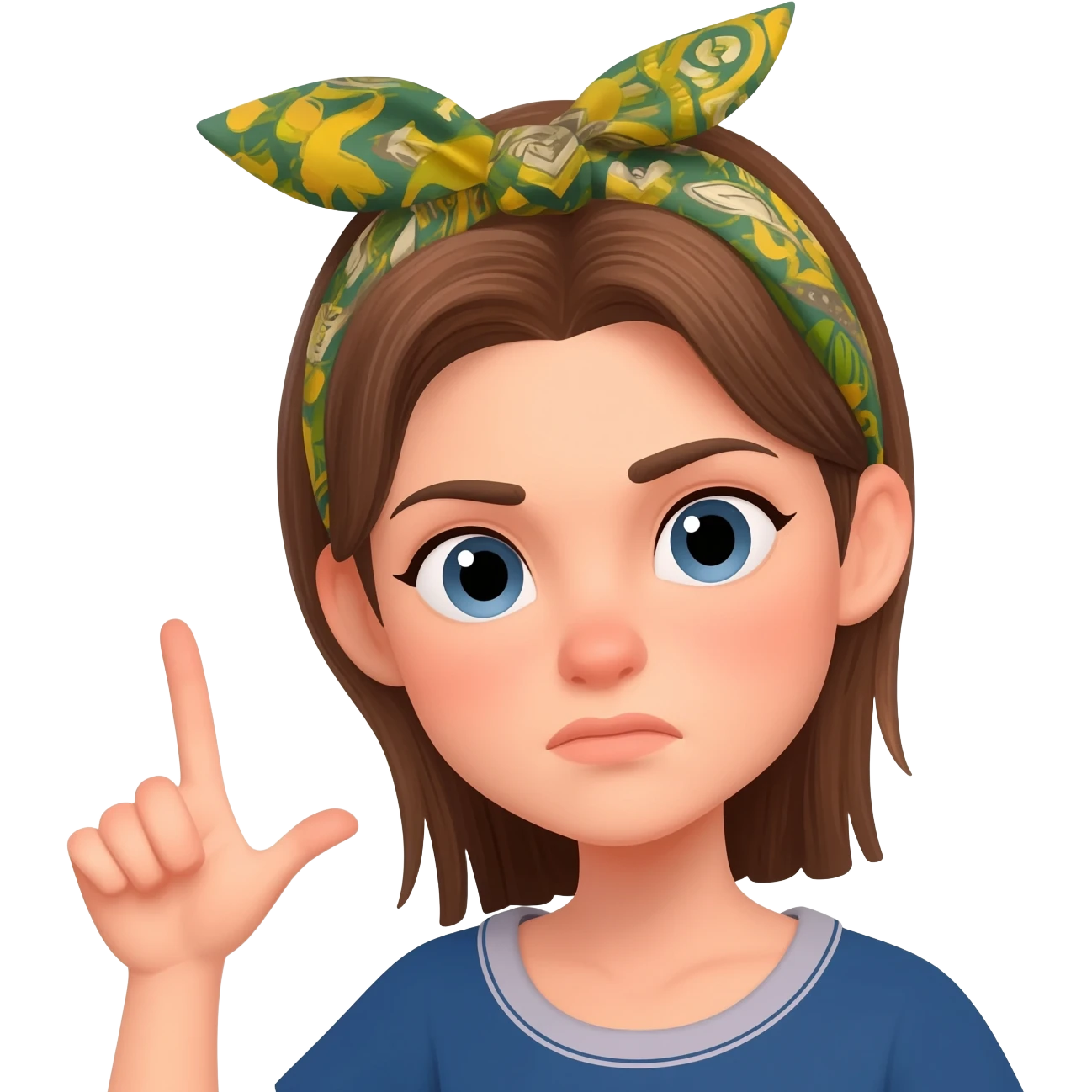 Девушка с платком на голове жест «не знаю», «Без понятия» emoji