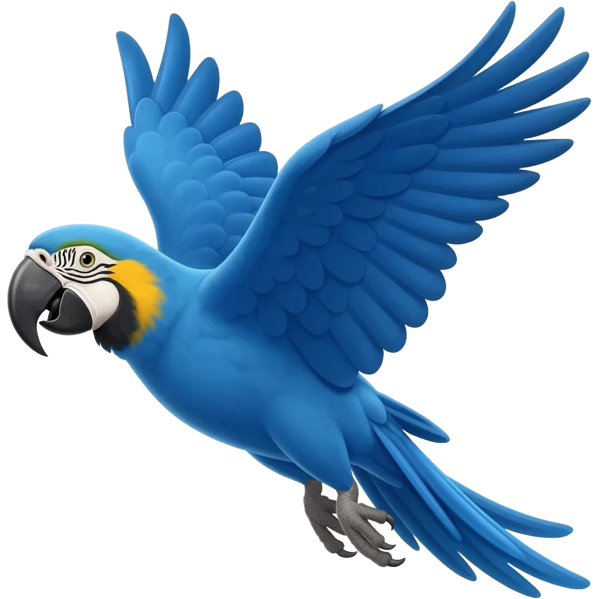 Arara azul voando emoji