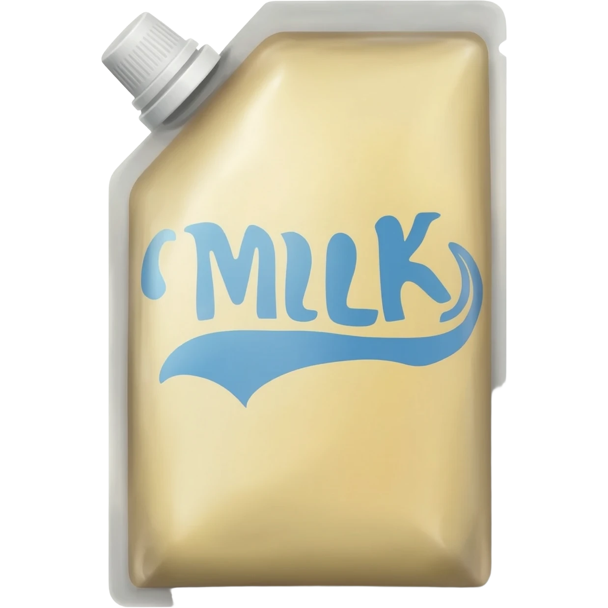 condensed milk in a branded refill bag emoji