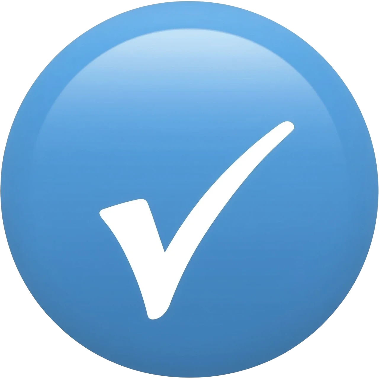 Dairenin içi mavi içinde tik olsun tik ise beyaz renkte olsun emoji