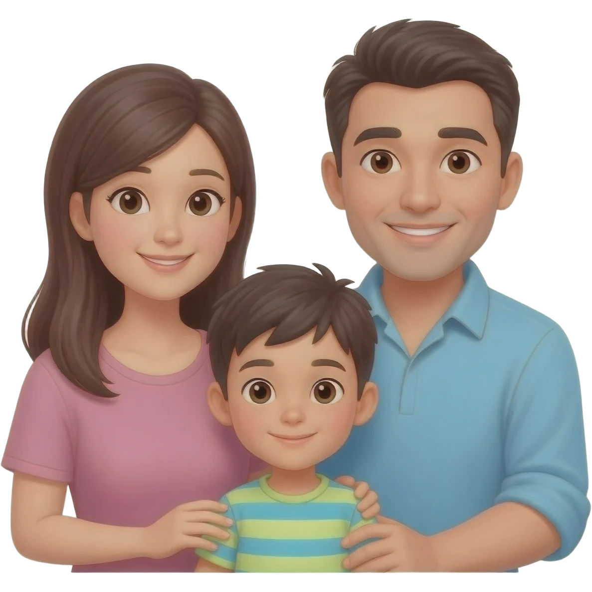 Mãe pai e menino emoji