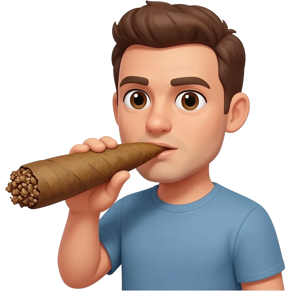 Smoking an EXTRA HUGE  joint emoji